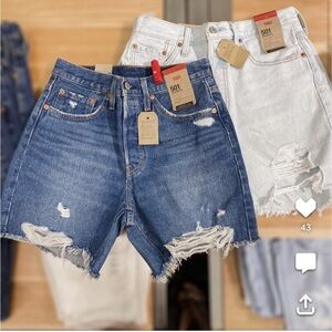 Levi’s 501 Mid Thigh Indigo Shorts